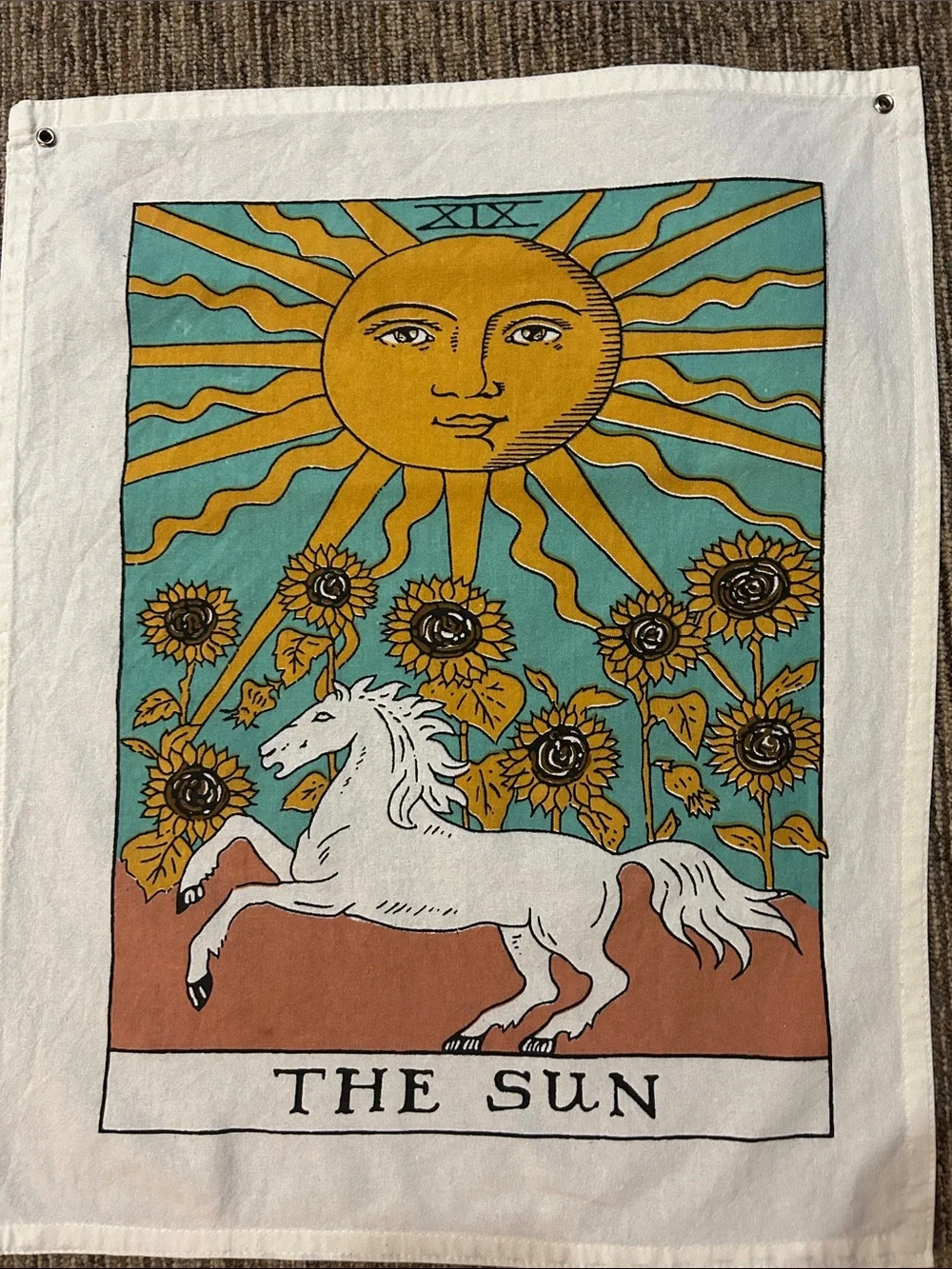URBAN OUTFITTERS Set of 3 Tarot Card Art Wall Tapestries - Moon, Sun & Star